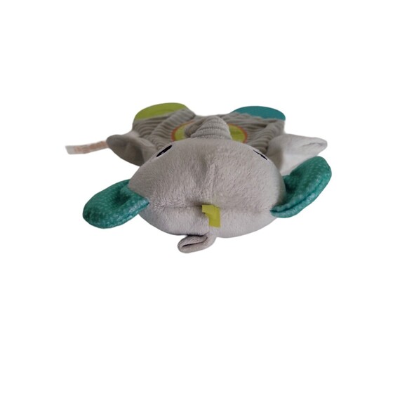 Bright Starts Snuggle & Teethe Gray Elephant Plush Teething Toy Crinkle Lovey - Picture 4 of 7